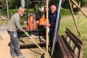 1. Bauabschnitt zum Sonnensegel am Spielplatz 23.05.2025