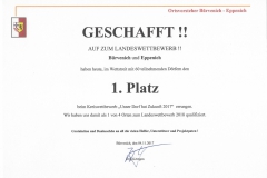 1.Platz-Dankesschreiben